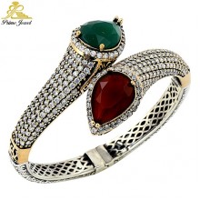 Gümüş Otantik Taşlı Biezik /Bileklik